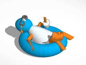 tubintony people relax summer tubing 3d print model - Mito3D
