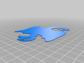 jolly dragon 2d art cubify dream flying happy slic3r 3d print model - Mito3D