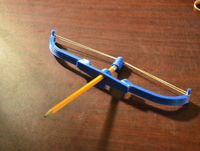 rubber-band bow arrow other 3d printed fastenerless rubber band toy 3d print model - Mito3D