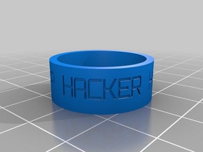 hacker anel anéis personalizado 3d print model - Mito3D