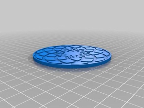 moire coaster kitchen dining customizer challenge openscad parametric useful 3d print model - Mito3D