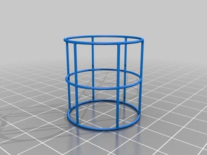Drahtgitter-Zylinder math Kunst 3d geometrie Teil primitiv stand Unterstützung tube nützlich Drahtgitter 3d print model - Mito3D