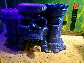 il castello di grayskull critter nascondere superiore rimovibile gli animali domestici cubby gerbillo hampster casa lucertola del mouse nido ratto roditore terrario vivarium 3d print model - Mito3D
