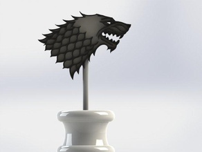 stark sigil models 3d art song ice fire direwolf game thrones house toy 3d print model - Mito3D