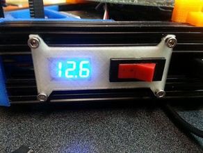 kossel mini power switch voltmeter plate 3d printer accessories 1515 extrusion openbeam 3d print model - Mito3D