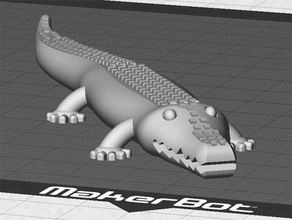 crocodile animals alligator reptile 3d print model - Mito3D