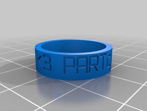 meine angepasste ring &lt3 partcloudnet 2 Ringe 3d print model - Mito3D