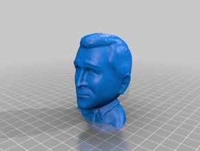 george bush bust people autodesk memento photoscan president 3d print model - Mito3D