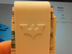 batman money clip accessori titolare gioielli moneyclip tinker 3d print model - Mito3D