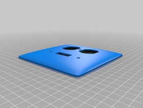 combo-Platte abdecken - Ersatz Teile elektrische outlet Steckdose Abdeckung 3d print model - Mito3D
