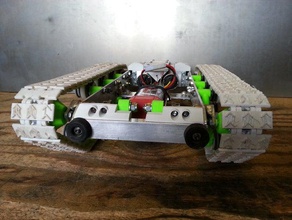tank 2in parça grousers dişliler rc araç Robotik izleri 3d print model - Mito3D
