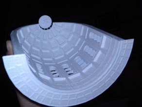 architektonische Kuppel Hälfte Gebäude Strukturen 3d print model - Mito3D