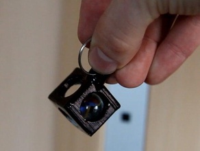 Schlüsselanhänger aus Marmor cube marbel 3d print model - Mito3D