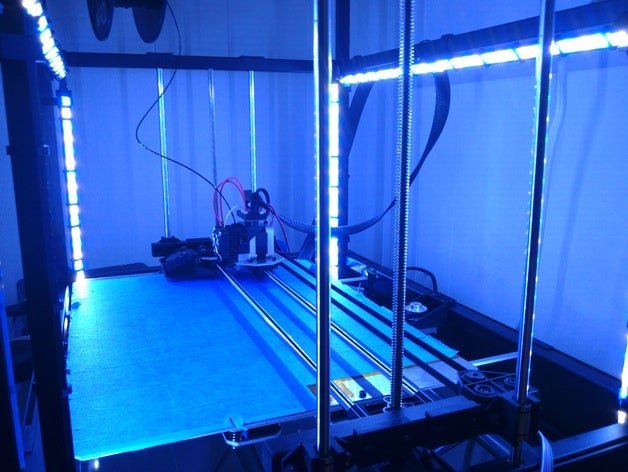 rigidbot led mount rail 3d printer accessories 3D print model - Mito3D
