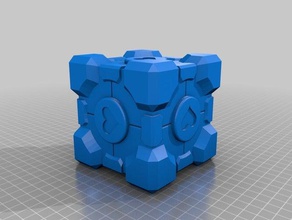 weighted companion cube base 3d printing portal 2 3d print model - Mito3D
