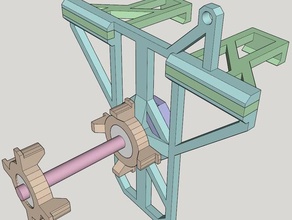 cabinet mounted filament spool holder 3d printer accessories prusa i3 reprap mount 3d print model - Mito3D