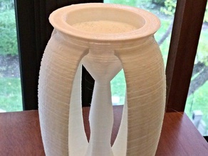 curved pillars modern tealight holders decor art sculpture 3d print model - Mito3D