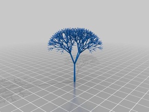 il mio personalizzato ricorsiva albero di un certo grado casualità matematica arte su misura 3d print model - Mito3D