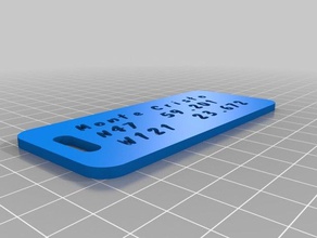 monte cristo tag2 organización personalizado 3d print model - Mito3D