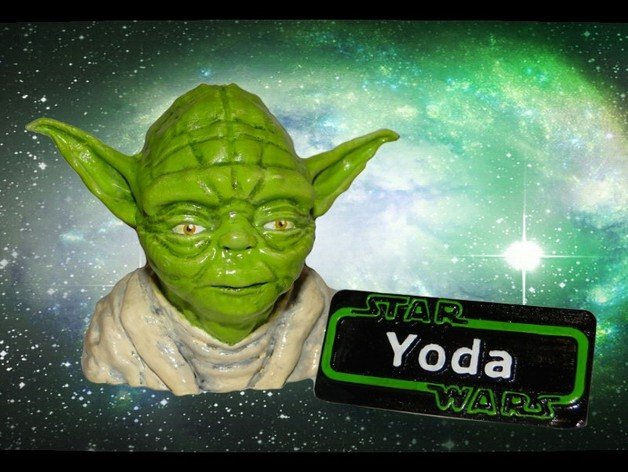 star wars yoda targhetta i segni loghi 3d personalizzazione co llc le targhe con il nome westley harrell 3D print model - Mito3D