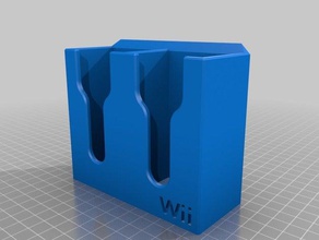 wiimote holder toy game accessories double organizer single 3d print model - Mito3D