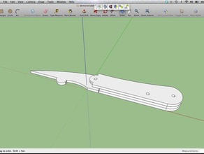 folding knife other 3d print model - Mito3D