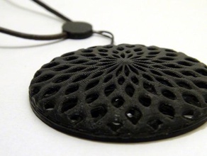 morph shell necklace jewelry fibonacci spiral math sunflower 3d print model - Mito3D