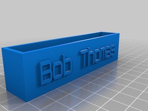 bob thomas iş kart sahibi ofis özelleştirilmiş 3d print model - Mito3D