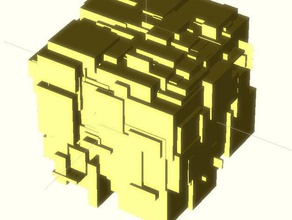 greeble per la matematica art artistico borg cube città customizer sfida openscad 3d print model - Mito3D