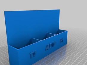 3 remote holder containers customized 3d print model - Mito3D