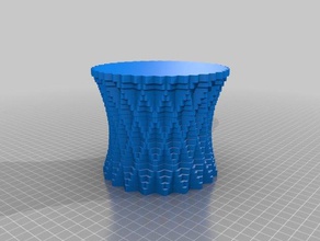 il mio personalizzato quadrato arrotondato vaso di coppa del braccialetto generatore arredamento 3d print model - Mito3D