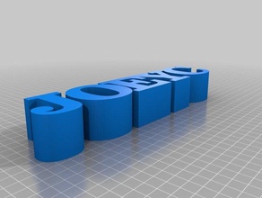 my customized 5 letters row other 3d print model - Mito3D
