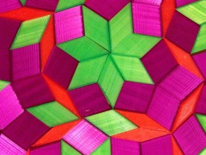 aperiodico di affiancamento 7 volte simmetria per la matematica fractiles penrose piastrelle 3d print model - Mito3D