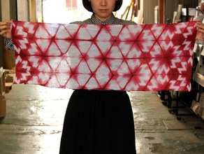cut lines shibori tie dye created arimatsu digital fabrication workshop osaka fashion lasercut 3d print model - Mito3D