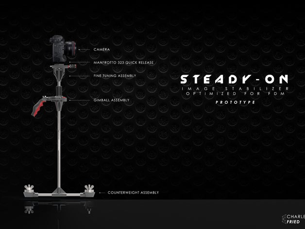 fdm friendly steady cam camera stabilizer video videography 3D print model - Mito3D