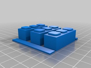 block city 3 tab blocks construction toys 3d print model - Mito3D