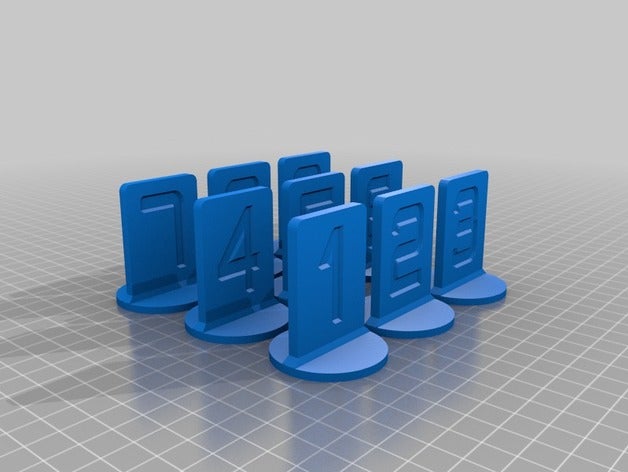 50mm numeradas peões brinquedo jogo os acessórios personalizado 3D print model - Mito3D