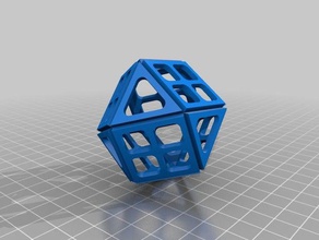 geometric ball art 3d awesome best fun lines math roll sculpture sphere square triangle 3d print model - Mito3D