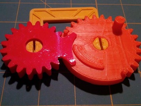 intermittent gear Spielzeug mechanisch ist - zappeln 3d print model - Mito3D