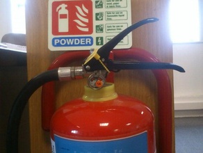 bracket mount sign fire extinguiser frame office extinguisher 3d print model - Mito3D