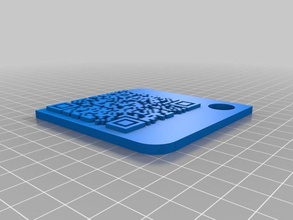 sample keychain qr code generator customizer organization customized 3d print model - Mito3D