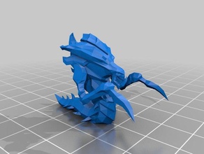 starcraft 2 hidralisco simplificado criaturas blizzard ii zerg 3d print model - Mito3D
