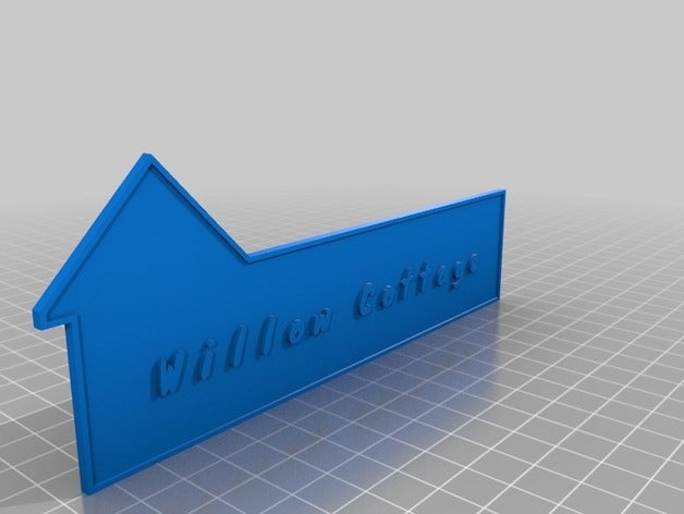 la mia porta su misura piastra di nome willow all'aperto giardino 3D print model - Mito3D