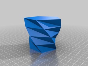 my customized twisted polygon vase2 containers 3d print model - Mito3D