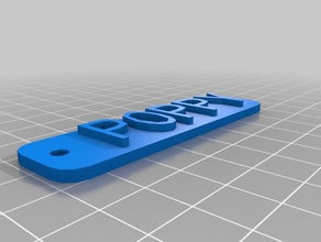 amapola namensschild 3d la impresión personalizado 3d print model - Mito3D