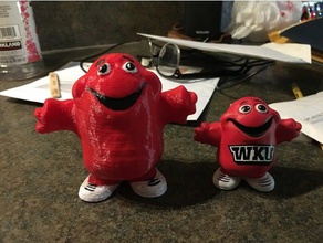 büyük kırmızı yaratıklar kentucky maskot Batı wku 3d print model - Mito3D