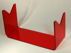 horizontal rocket stand other acrylic display lasercut laser cutter lazzzor model rocketry 3d print model - Mito3D