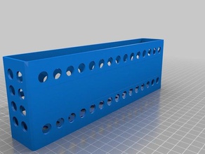 hall pass box holes space name organization backtoschool blender container desk education office stationary organizer paper 3d print model - Mito3D