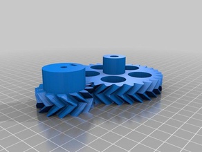 test customized parametric herringbone gear set stepper extruders 3d printer 3d print model - Mito3D