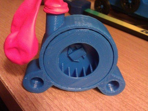 ballon alimenté turbine mécanique les jouets coup de sifflet va wooo woooo 3d print model - Mito3D